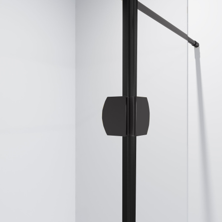 Душевая перегородка Niagara Nova NG-682-12 BLACK (120x195), прозрачное стекло